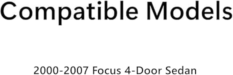 Privacy Driver Left Side Rear Quarter Window Quarter Glass Compatible with Ford Focus 4-Door Sedan 2000-2007 Models