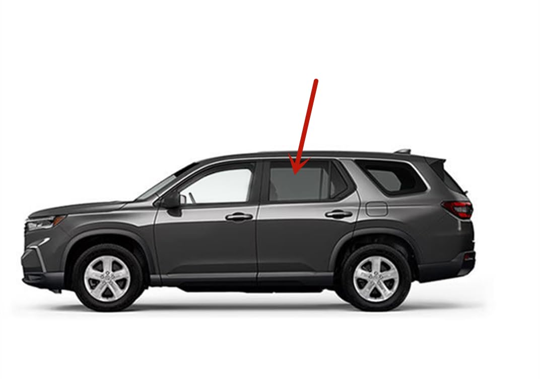 Tempered Driver Left Side Rear Door Window Door Glass Compatible with Honda Pilot 2023-2025 Models