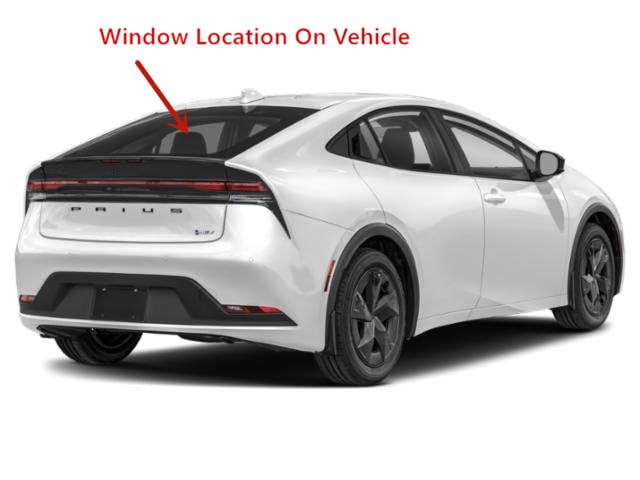 Heated Tempered Rear Back Window Back Glass Compatible with Toyota Prius / Prius Prime / Plug-in 2023-2025 Models