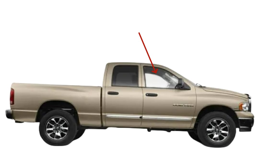 Laminated Passenger Right Side Front Door Window Door Glass Compatible with Dodge Ram 1500/2500/3500/4500/5500 4 Door Crew/Extended Crew/Mega Cab Pickup 2006-2007 Models