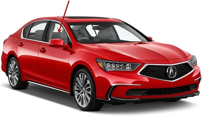 Tempered Passenger Right Side Front Door Door Glass Compatible with Acura RLX 2014-2020 Models