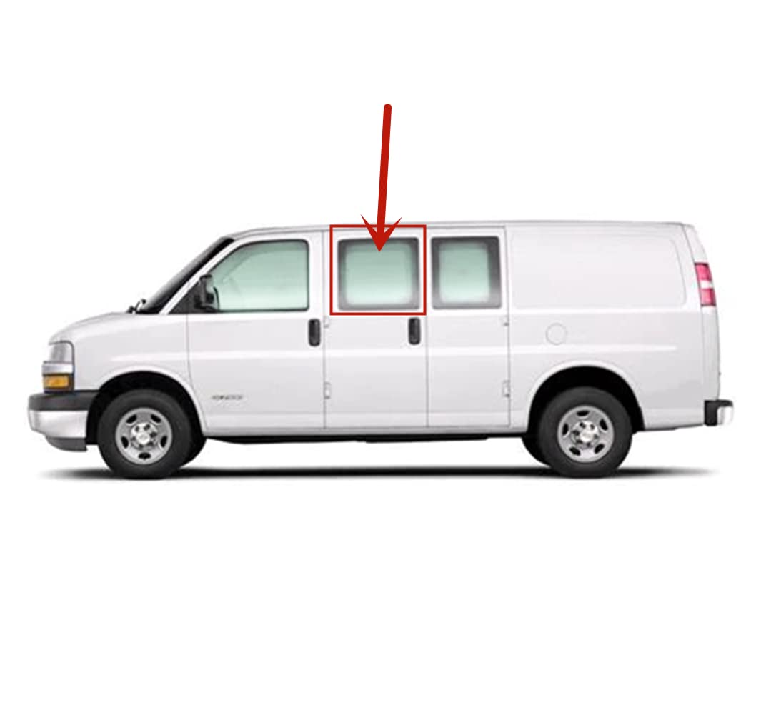 Stationary Driver Left Side Hinged Door Window Door Glass Compatible with Chevrolet Express/GMC Savana 2003-2025 Models