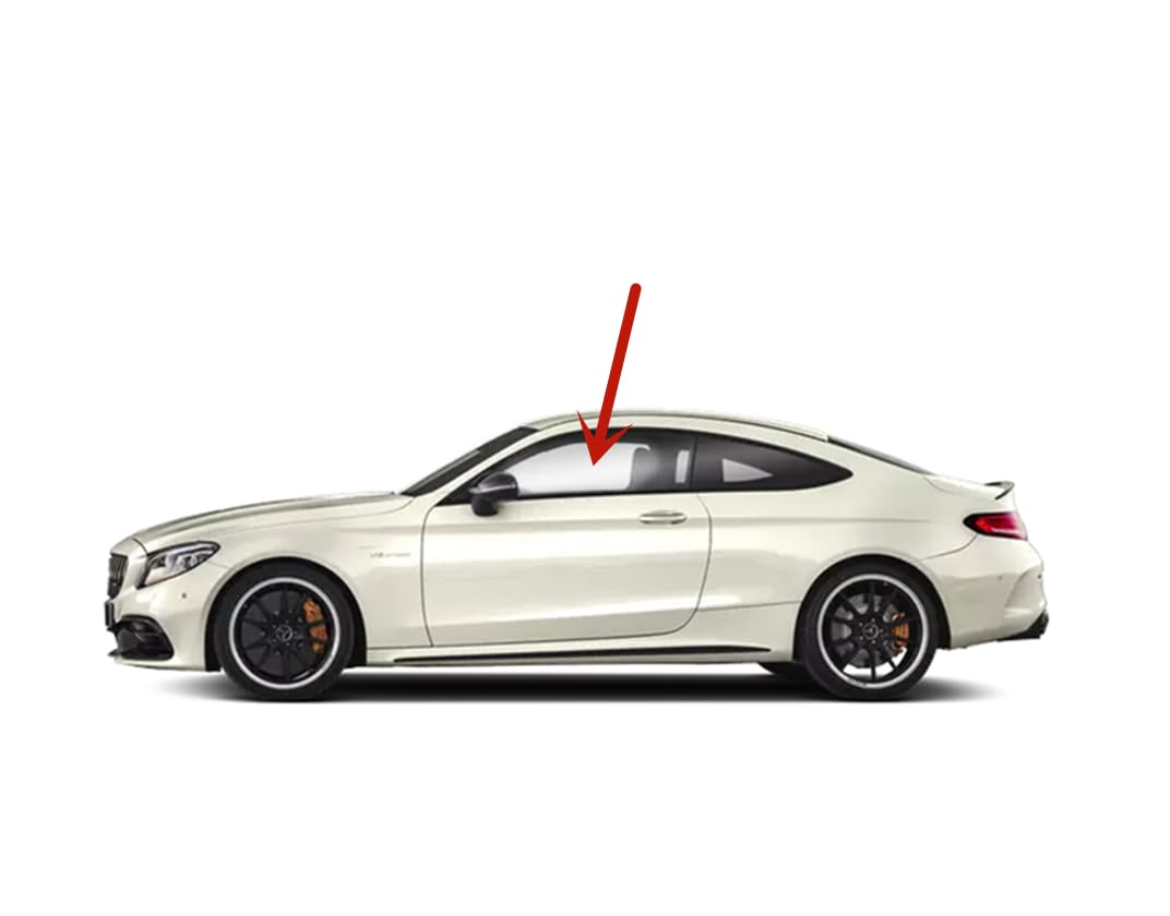 Tempered Driver Left Side Door Window Door Glass Compatible with Mercedes Benz C300 C43AMG 2-Door Coupe 2017-2023 / C63AMG C63SAMG 2-Door Coupe 2017-2021 Models