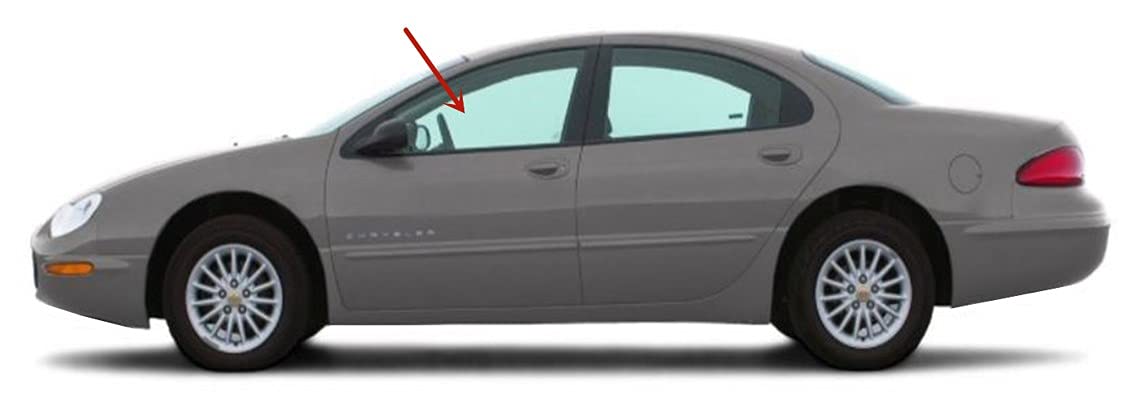 Driver Left Side Front Door Window Door Glass Compatible with Chrysler 300M / LHS 4 Door Sedan 1998-2000 Models