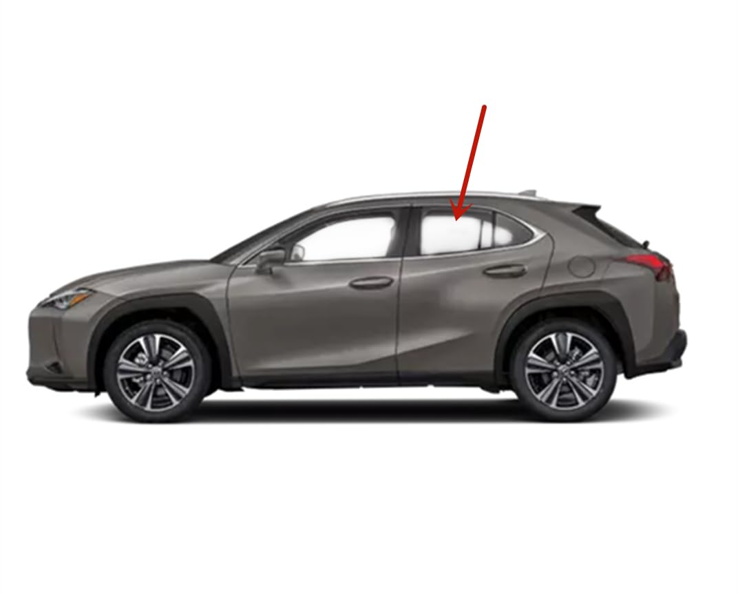 Tempered Driver Left Side Rear Door Window Door Glass Compatible with Lexus UX200 / UX250h 2019-2024 Models