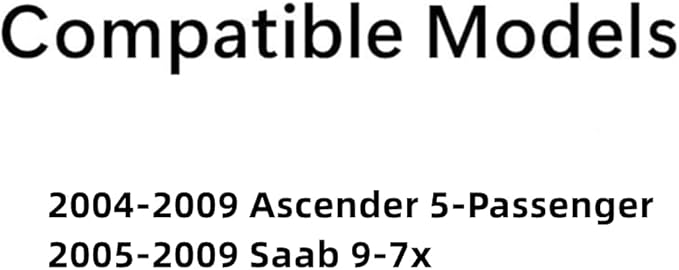 Passenger Right Side Rear Door Window Door Glass Compatible with Saab 9-7x 2005-2009 Models/Isuzu Ascender 5 Passenger 2004-2009 Models