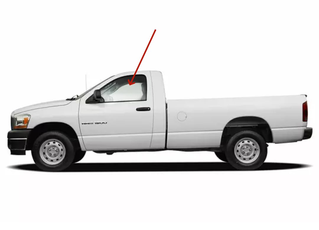 Driver Left Side Front Door Window Door Glass Compatible with Dodge Ram Pickup 2 Door Standard Cab 1500 2002-2008 Models/ 2500 3500 4500 5500 2003-2009 Models