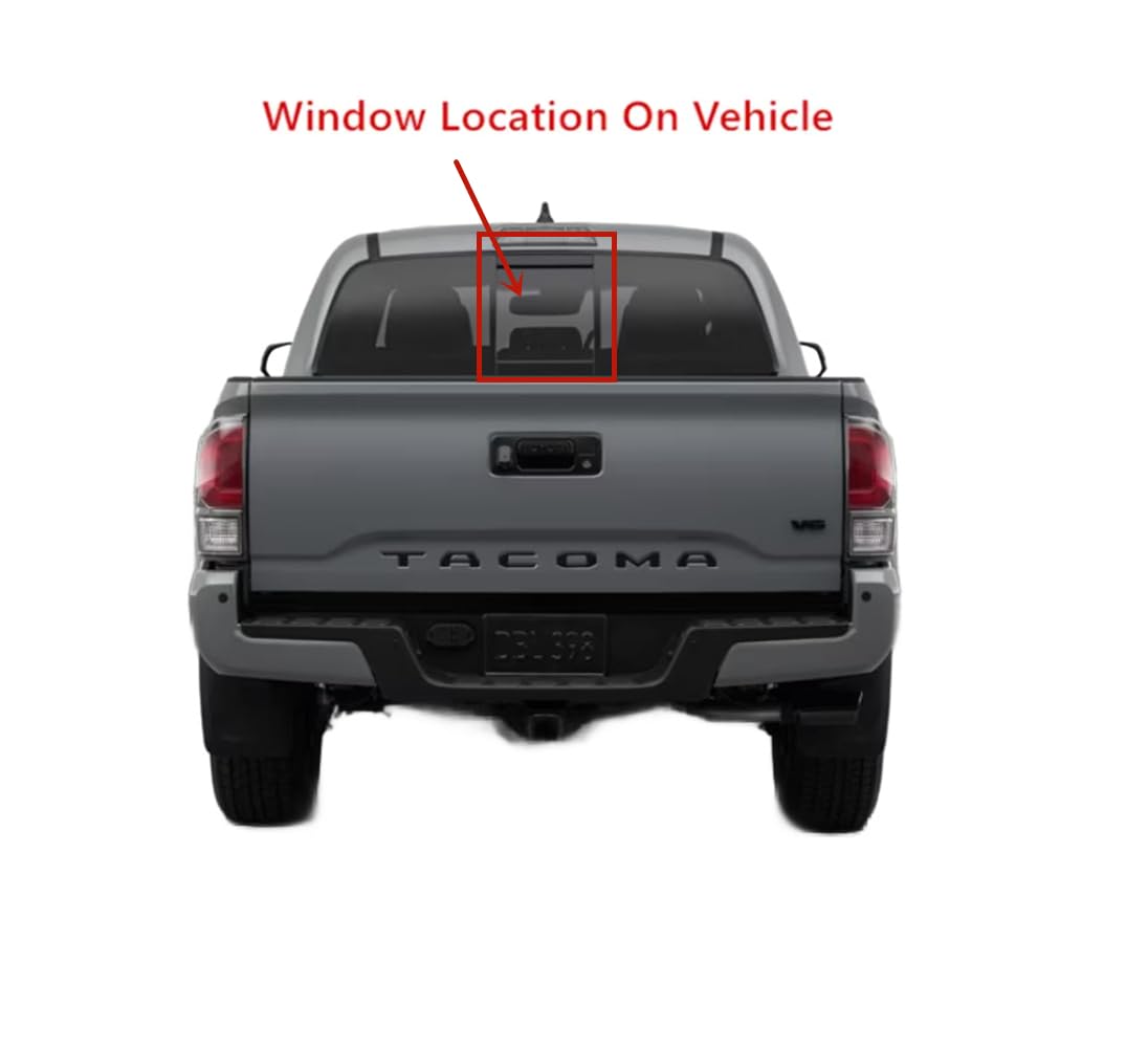 OE Back Power Slider Window Glass Center Piece Only Compatible with Toyota Tacoma Pickup 2017-2023 Models