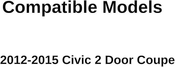 Passenger Right Side Rear Quarter Window Quarter Glass W/ Gasket Compatible with Honda Civic 2 Door Coupe 2012-2015 Models