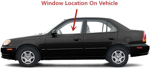 Driver Left Side Front Door Window Door Glass Compatible with Hyundai Accent/Dodge Verna 2000-2005 4 Door Models