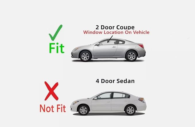 Driver Left Side Door Window Door Glass Compatible with Nissan Altima 2 Door Coupe 2008-2013 Models