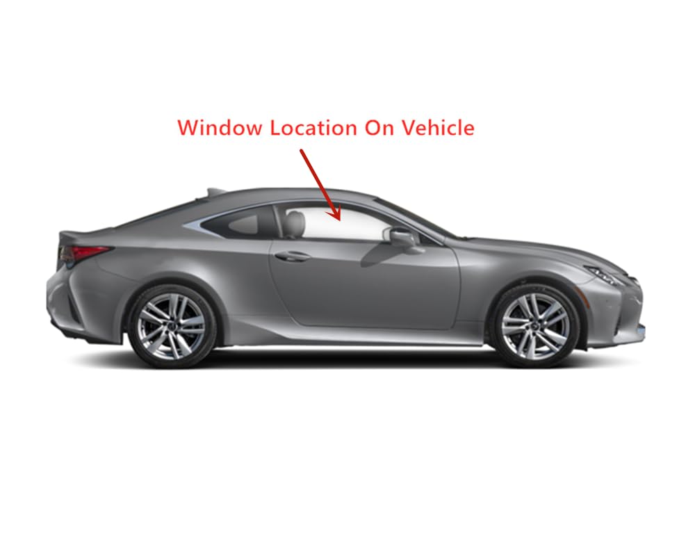 Passenger Right Side Door Window Door Glass Compatible with Lexus RC200t / RC300 / RC350 2015-2024 Models