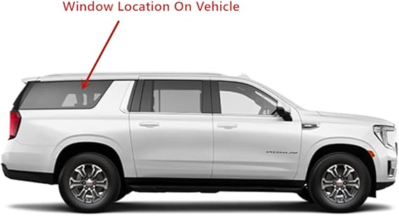 Passenger Right Side Rear Quarter Window Quarter Glass With Alarm Wire Compatible with Chevrolet Suburban /GMC Yukon XL 2021-2022 Models (Not For Yukon)