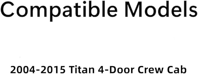 Passenger Right Side Rear Door Window Door Glass Compatible with Nissan Titan 4 Door Crew Cab 2004-2015 Models