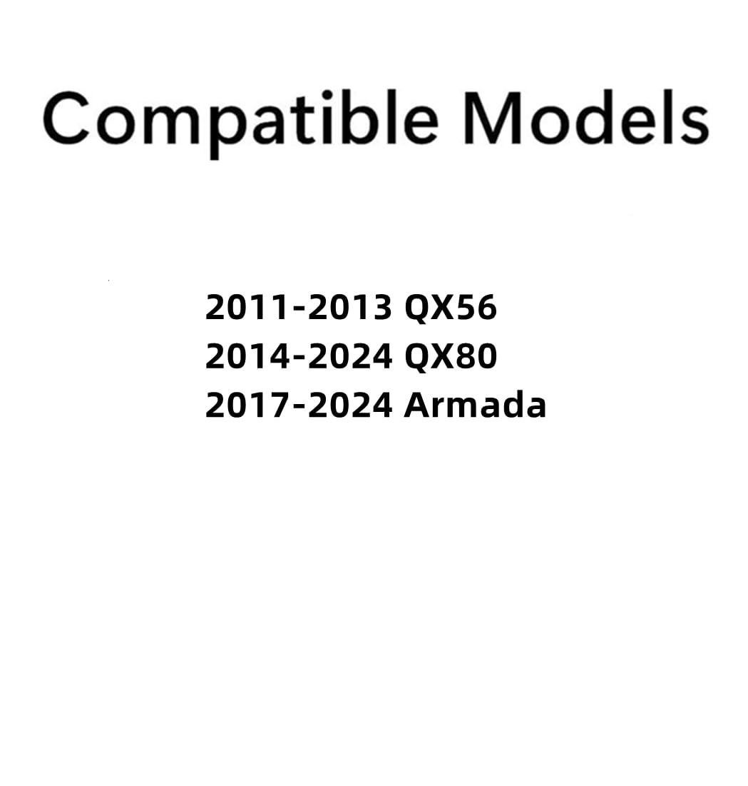 Tempered Passenger Right Side Front Door Window Door Glass Compatible with Infiniti QX56 2011-2013 QX80 2014-2024 Nissan Armada 2017-2024 Models