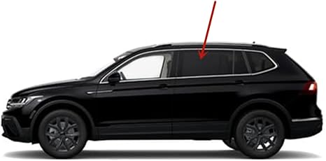 Driver Left Side Rear Door Window Door Glass Compatible with Volkswagen Tiguan 2018-2024 Models (Not For Limited Models)