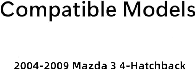 Passenger Right Side Rear Door Window Door Glass Compatible with Mazda 3 2004-2009 4 Door Hatchback Models