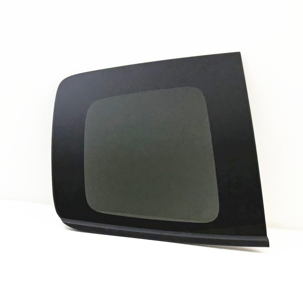 Black Molding Style Passenger Right Side Quarter Window Quarter Glass Compatible with Chevrolet Colorado GMC Canyon 2015-2023 Extended Cab Models