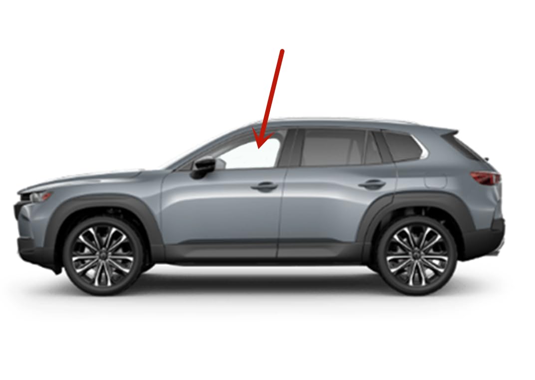 Tempered Driver Left Side Front Door Window Door Glass Compatible with Mazda CX-50 2023-2025 Models