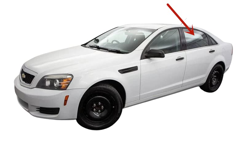 Driver Left Side Rear Door Window Door Glass Compatible with Chevrolet Caprice 2012-2016 Models