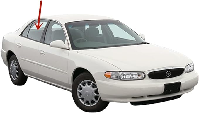 Passenger Right Side Rear Door Window Door Glass Compatible with Buick Regal / Century 4 Door Sedan 1997-2005 Vehicle Models