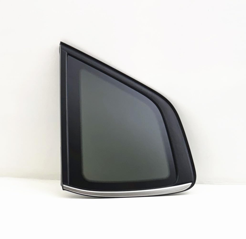 Tempered Partial Chrome Moulding Sytle Driver Left Side Quater Window Quarter Glass Compatible with Volkswagen Taos 2022 Models