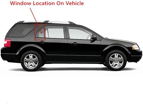 Passenger Right Side Rear Vent Window Vent Glass Compatible with Ford Freestyle/Taurus X 2005-2009 Models