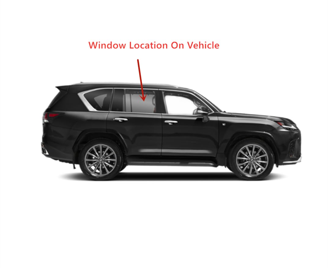 Laminated Passenger Right Side Rear Door Window Door Glass Compatible with Lexus LX600 2022-2024 Models