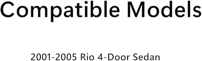 Passenger Right Side Rear Door Window Door Glass Compatible with Kia Rio 4 Door Sedan 2001-2005 Models