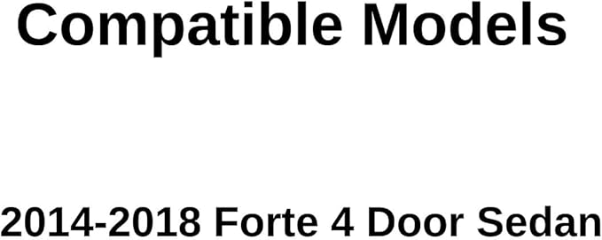 Driver Left Side Rear Door Window Door Glass Compatible with Kia Forte 4 Door Sedan 2014-2018 Models