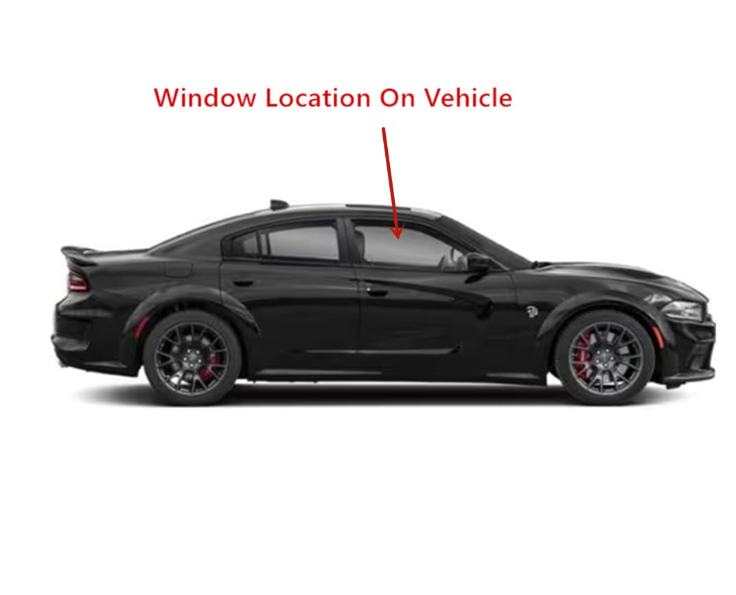 Factory Privacy Tinted Laminated Passenger Right Side Front Door Window Door Glass Compatible with Dodge Charger 2011-2023 Models