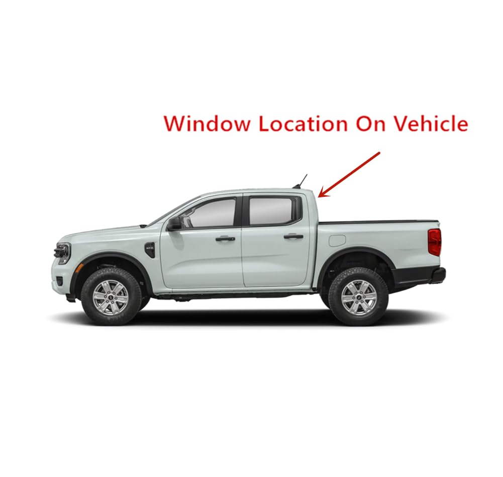 Clear Stationary Rear Back Window Back Glass Compatible with Ford Ranger 2024-2025 Models