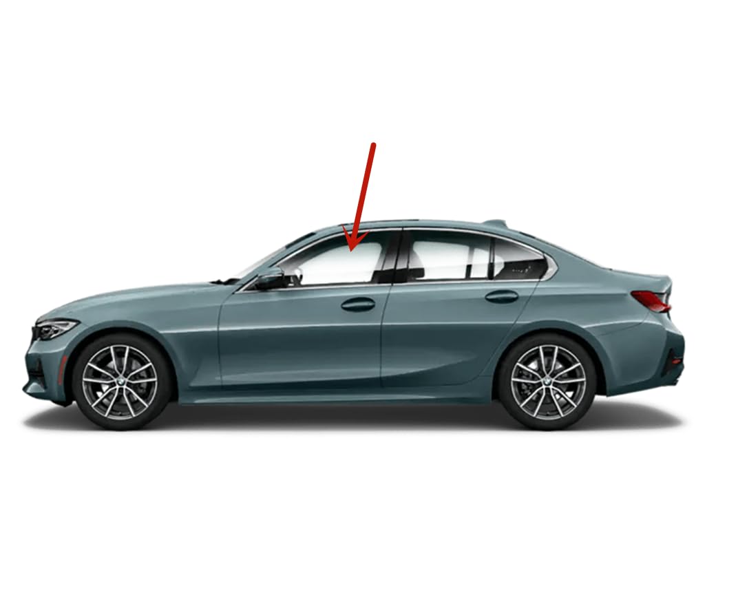Tempered Driver Left Side Front Door Window Door Glass Compatible with BMW 3-Series 320i 330i 330e 4-Door Sedan 2019-2025 Models