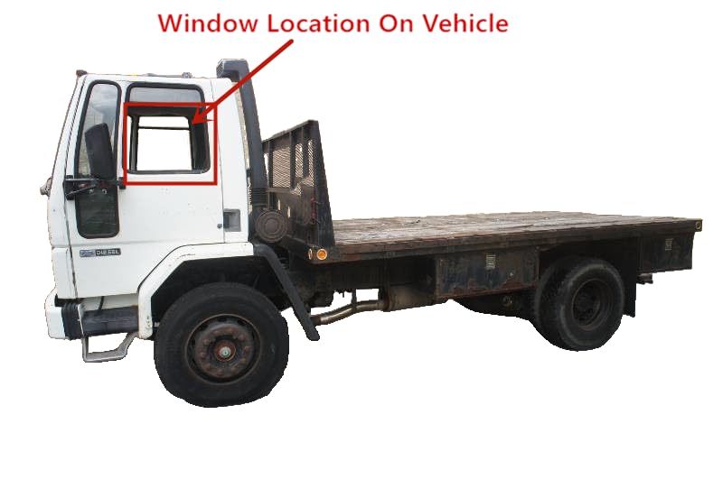 Tempered Driver Left Side Front Door Window Door Glass Compatible with Ford CF6000 CF7000 CF8000 CFT8000 1986-1998 / Sterling Trucks SC7000 SC8000 1997-2008 Cabover/Cargo Truck