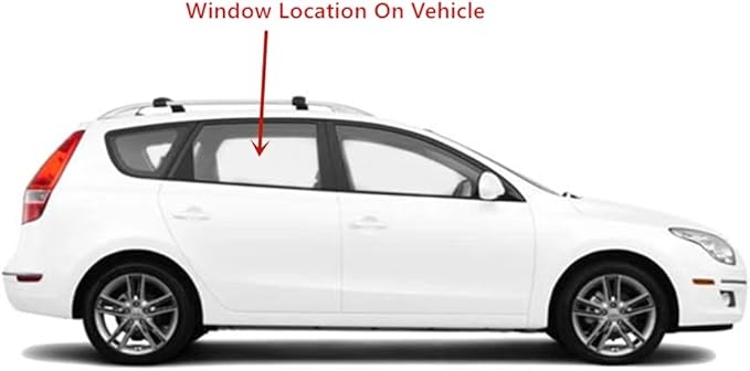 Passenger Right Side Rear Door Window Door Glass Compatible with Hyundai Elantra 2009-2011 / Elantra Touring 2012 4 Door Wagon Models
