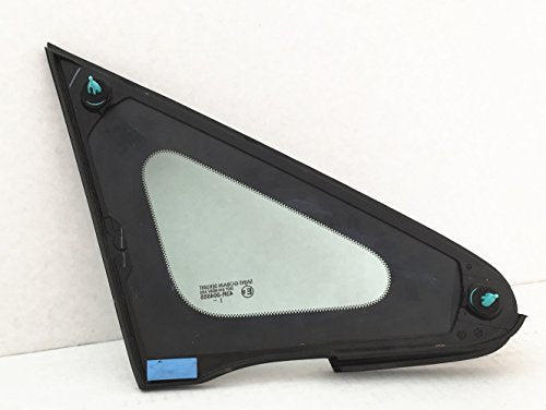 OEM Black Moulding Driver Left Side Front Vent Window Vent Glass Compatible with Nissan Versa 4 Door Hatchback 2007-2013 Models