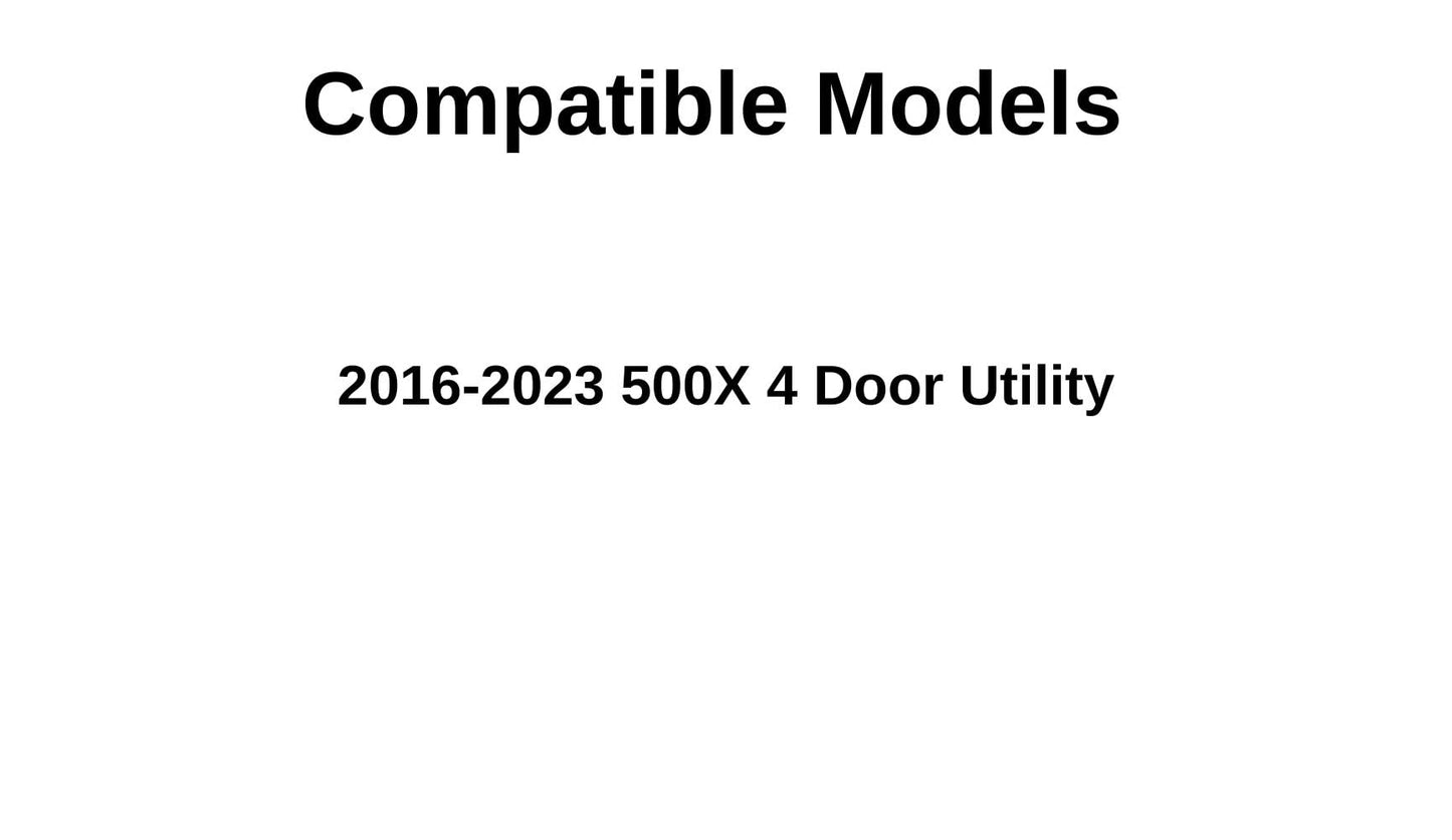 Passenger Right Side Rear Door Window Door Glass Compatible with Fiat 500X 2016-2023 Models