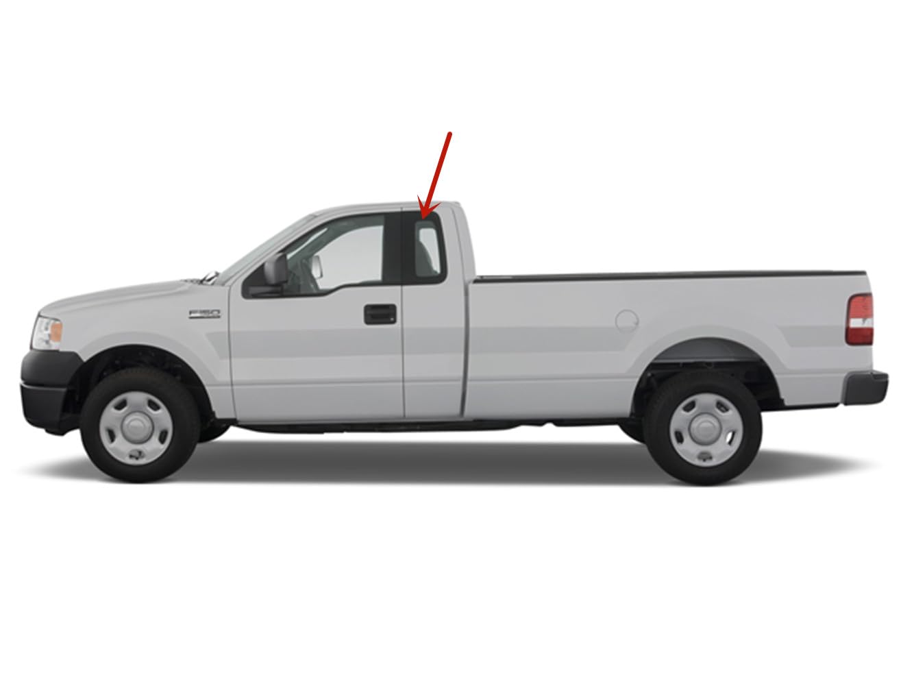 Stationary Driver Left Side Rear Access Door Quarter Window Quarter Glass Quarter Window Compatible with Ford F150 Pickup 2 Door Standard Cab 2004-2008 Models