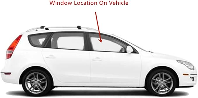 Passenger Right Side Front Door Window Door Glass Compatible with Hyundai Elantra 2009-2011 / Elantra Touring 2012 4 Door Wagon Models