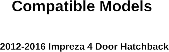 Driver Left Side Rear Vent Window Vent Glass Compatible with Subaru Impreza 4 Door Hatchback 2012-2016 Models