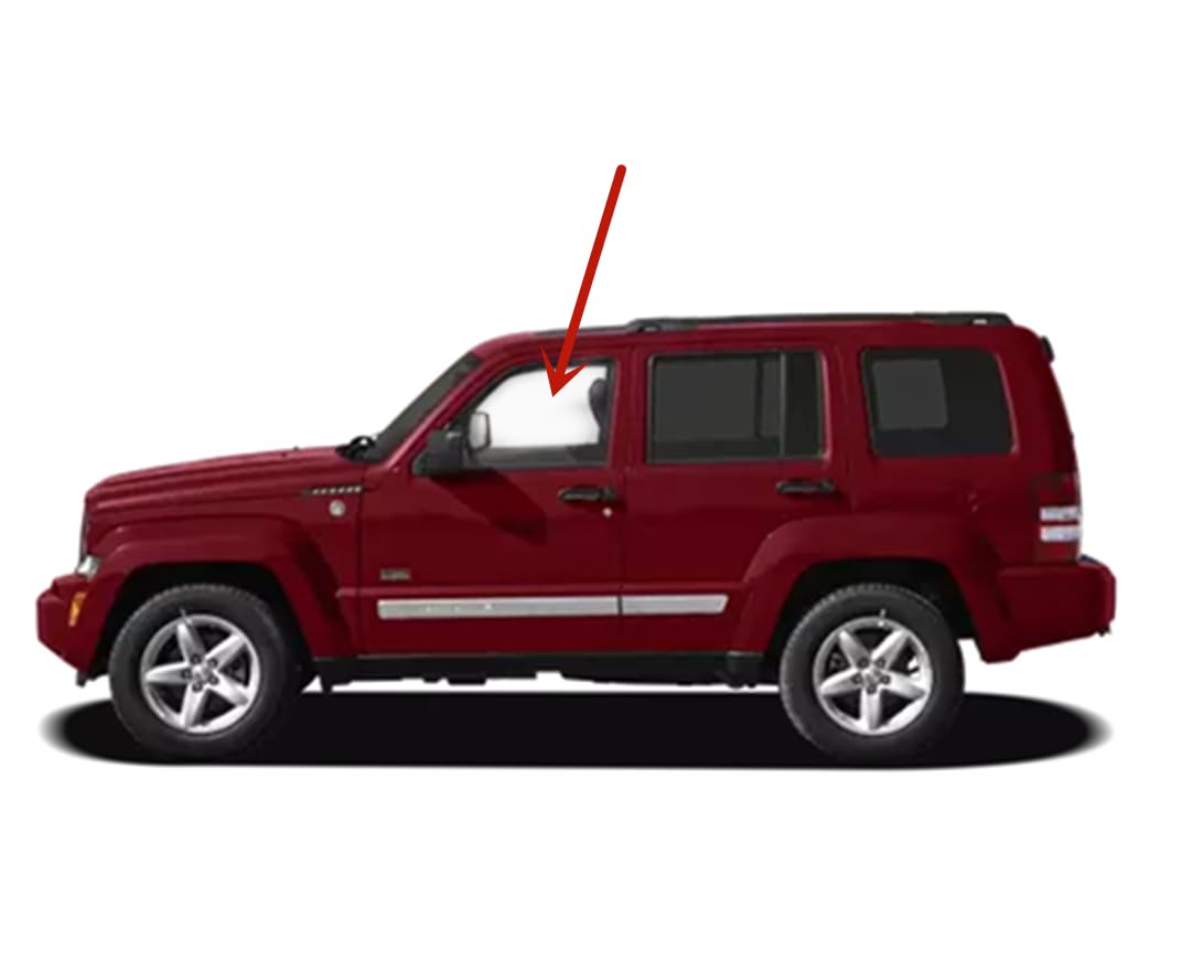 Driver Left Side Front Door Window Door Glass Compatible with Jeep Commander 2006-2011 Models