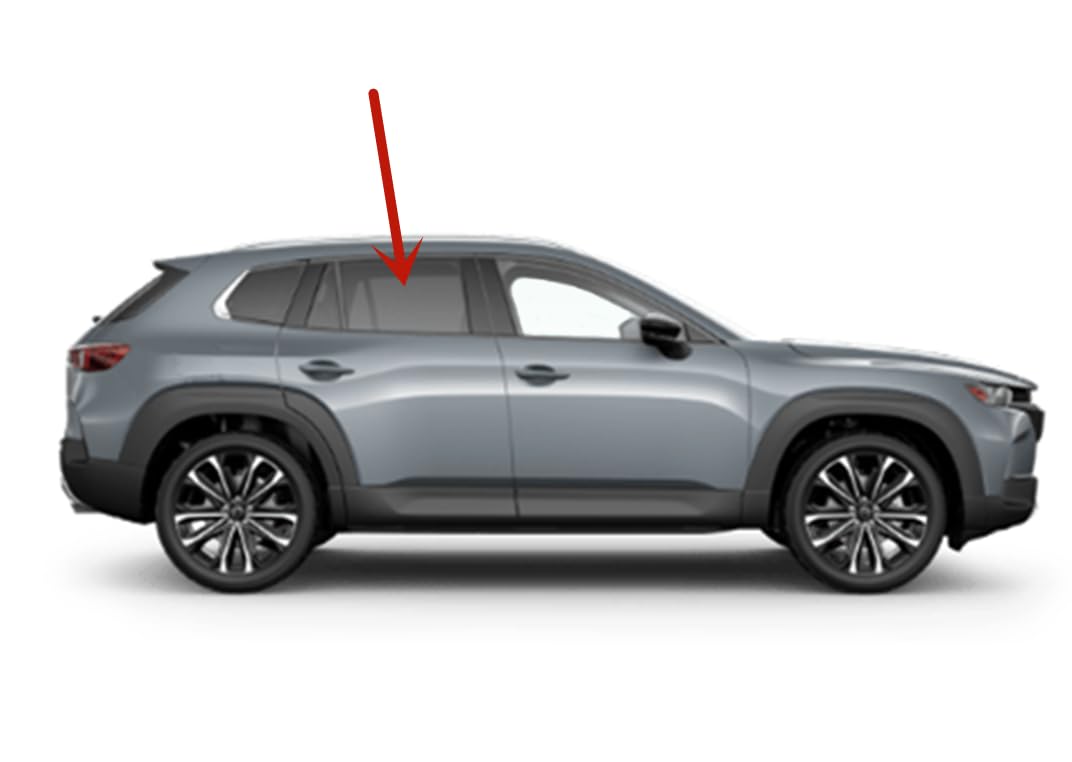 Tempered Passenger Right Side Rear Door Window Door Glass Compatible with Mazda CX-50 2023-2025 Models