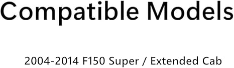 Passenger Right Side Rear Access Door Quarter Window Quarter Glass Compatible with Ford F150 2 Door Super Cab 2004-2014 Models