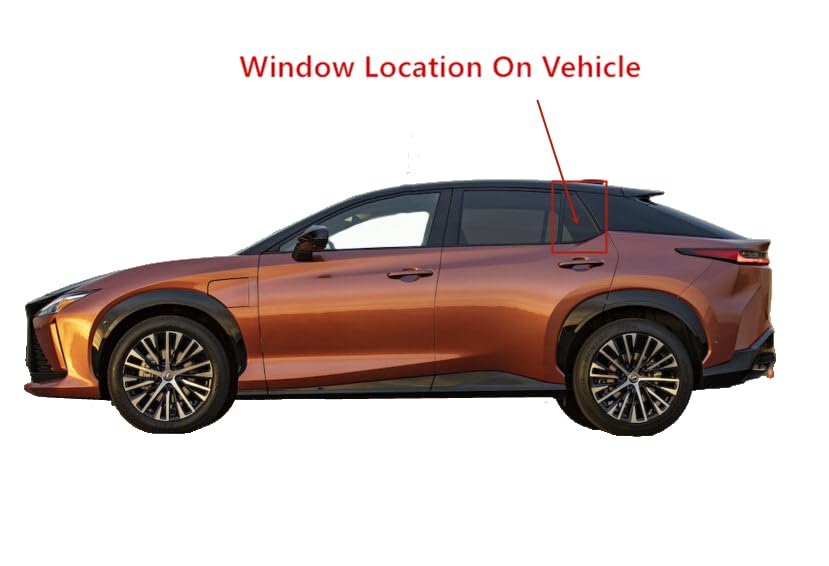Glass Only Tempered Driver Left Side Rear Vent Window Vent Glass Compatible with Lexus RZ300e RZ450e 2023-2025 Models