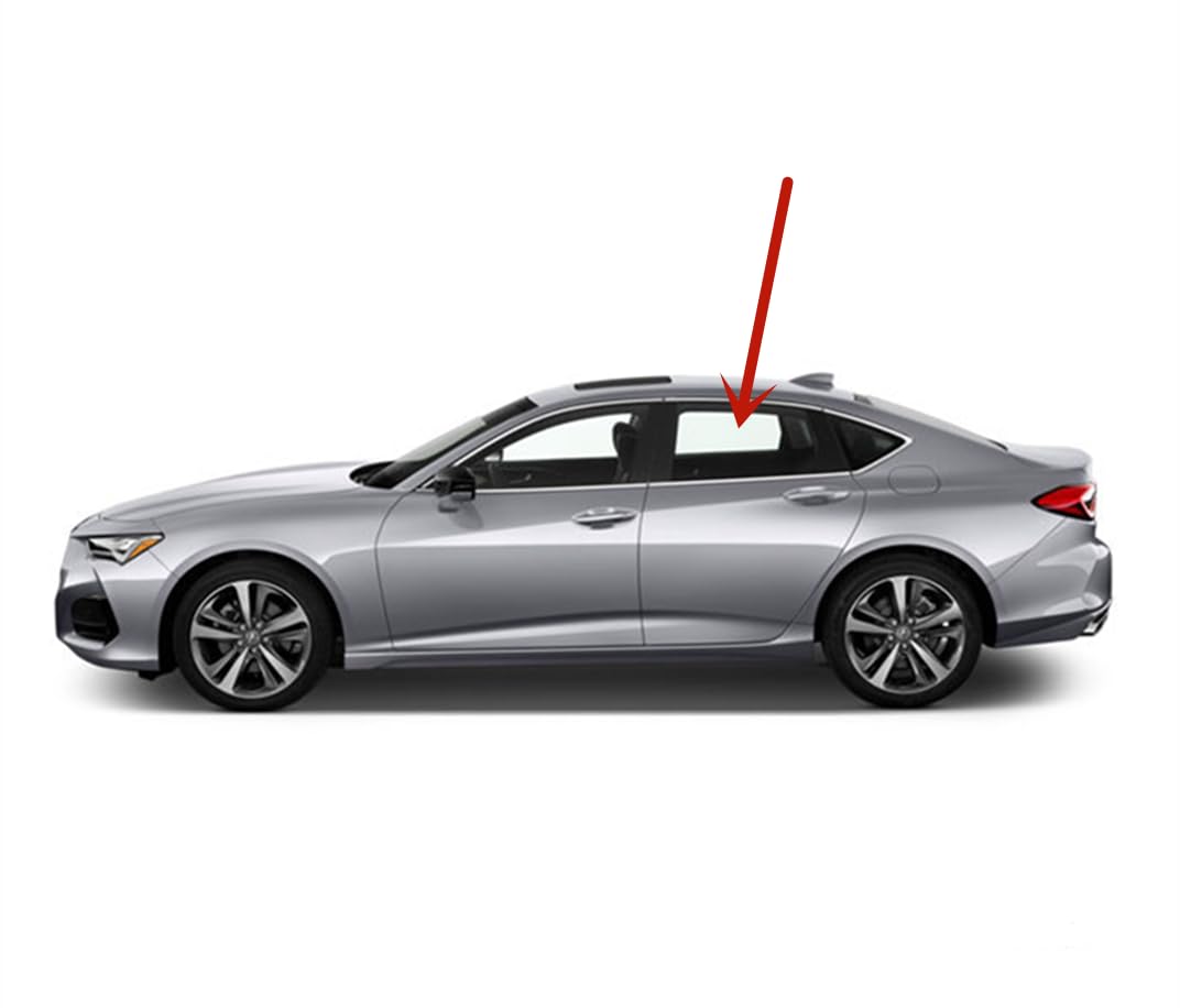 Tempered Driver Left Side Rear Door Window Door Glass Compatible with Acura TLX 2021-2025 Models