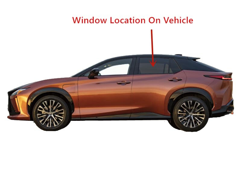 Tempered Driver Left Side Rear Door Window Glass Compatible with Lexus RZ300e RZ450e 2023-2025 Models
