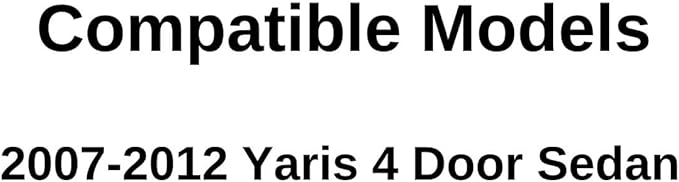 Heated Back Window Back Glass Compatible with Toyota Yaris 4 Door Sedan 2007-2012 Models