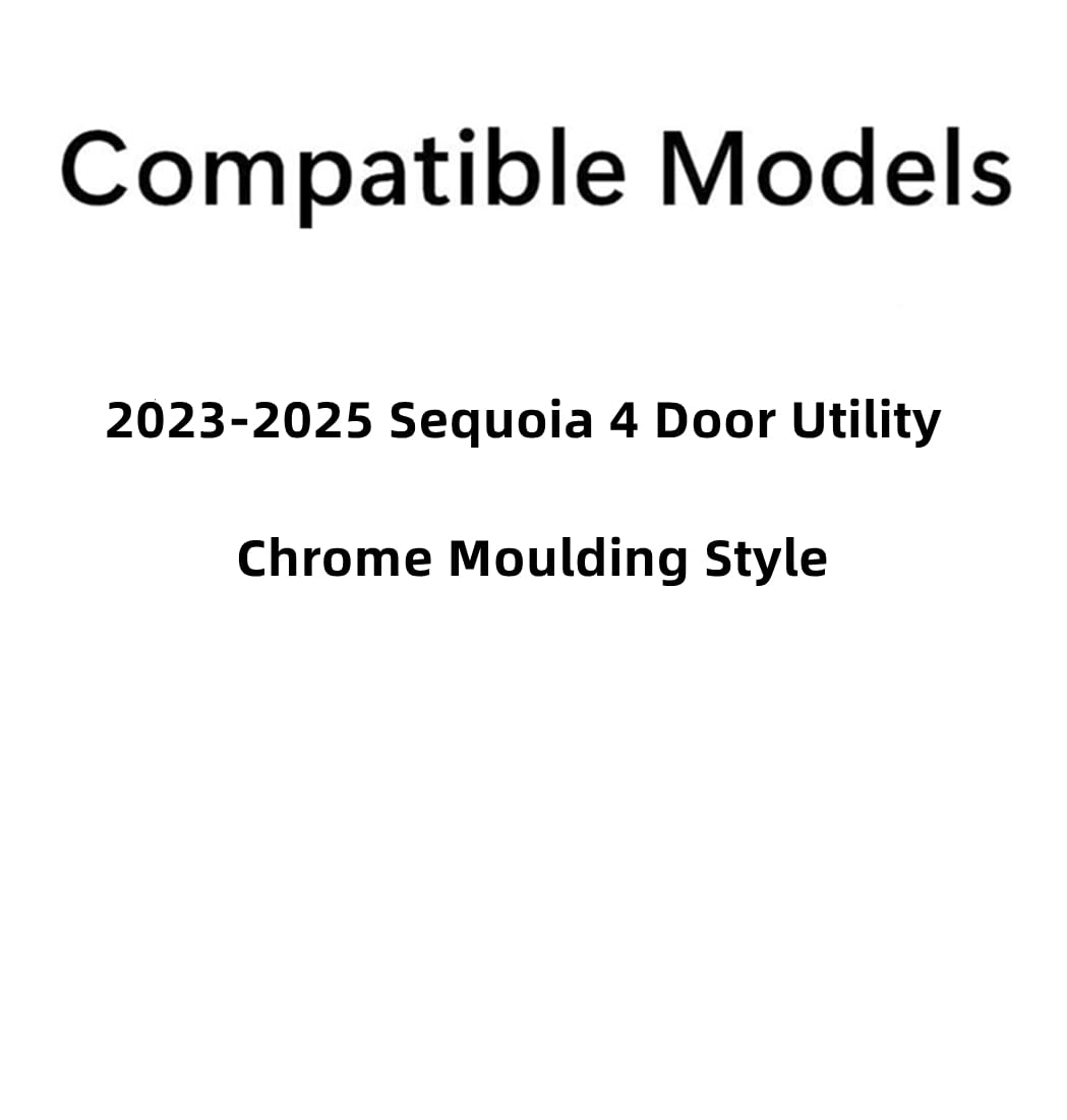 Chrome Moulding Driver Left Side Quarter Window Quarter Glass Compatible with Toyota Sequoia 2023-2025 Models