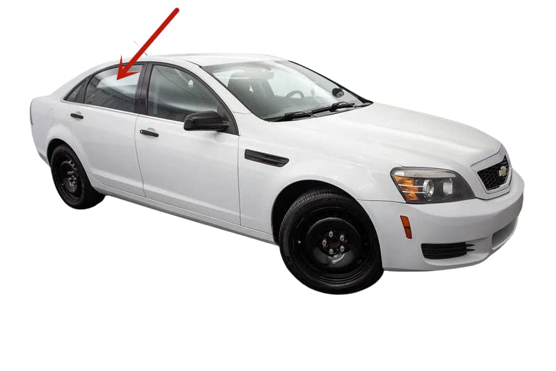 Passenger Right Side Rear Door Window Door Glass Compatible with Chevrolet Caprice 2012-2016 Models
