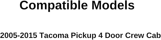 Driver Left Side Rear Door Window Door Glass Compatible with Toyota Tacoma 4 Door Crew Cab 2005-2015 Models